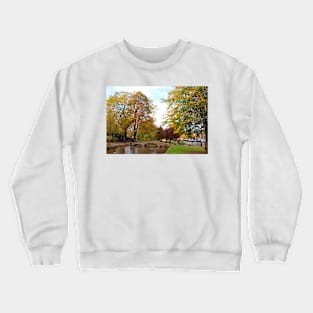 Autumn Trees Bourton on the Water Cotswolds Crewneck Sweatshirt